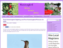 Tablet Screenshot of hummingbirdflowersfeedersnphotos.com